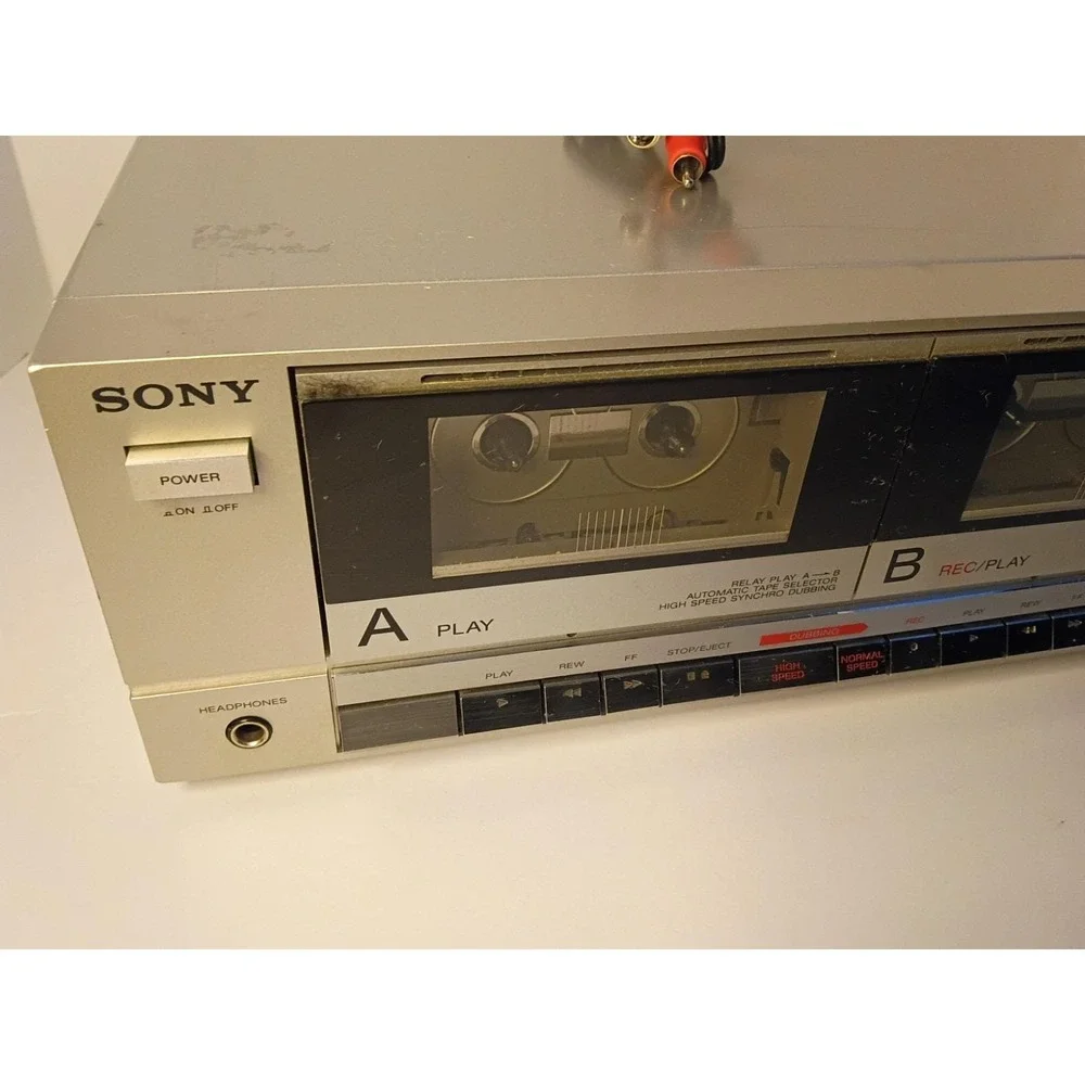 Sony TC-W2 NEW BELTS Dual Cassette Deck Tape Recorder HiFi Tested Works tested